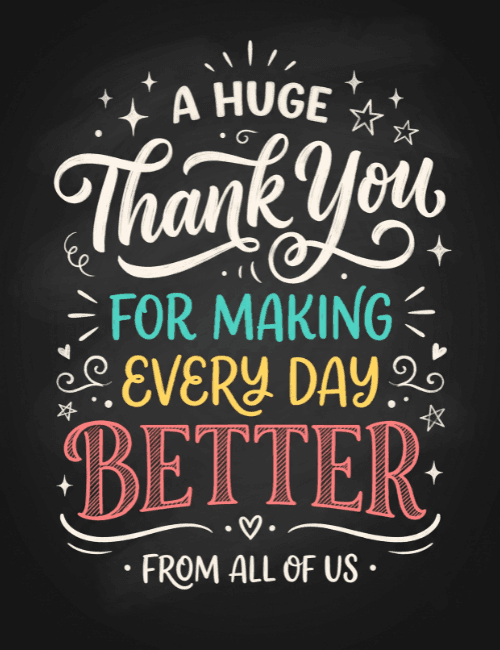 A Huge Thank You From All of Us Card