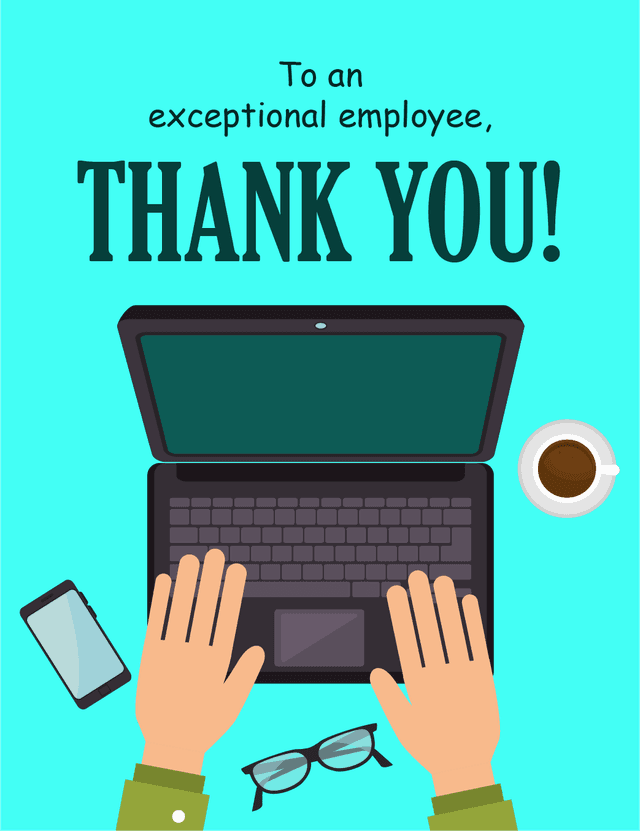 Laptop Thank You Card