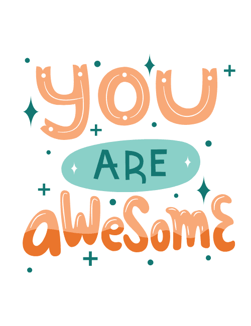 Fun Office Card – Colorful “You Are Awesome” for Motivating Employees