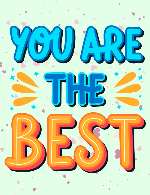 Office Appreciation Card – You Are the Best (Colorful Design) card preview