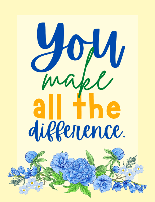 Office Appreciation Card – You Make All the Difference