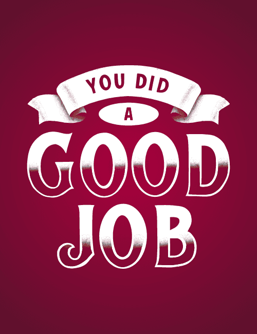 Office Congratulations Card – You Did a Good Job Banner