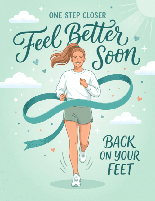 One Step Closer Feel Better Soon Card