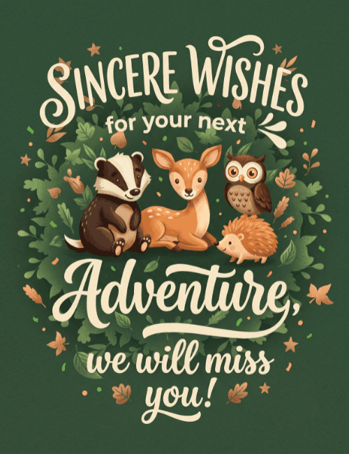 Sincere Wishes For Your Next Adventure Farewell Card