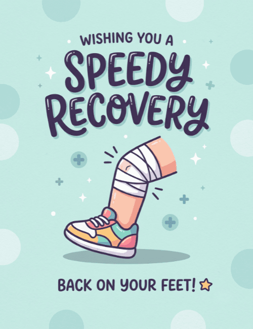 Speedy Recovery Get Well Soon Card