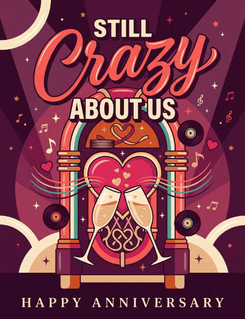 Still Crazy About Us Anniversary Card