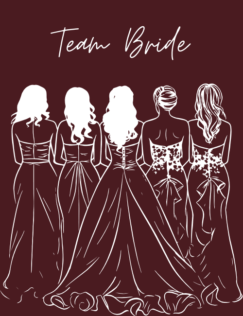 Elegant Team Bride Bridal Shower Group Celebration Card