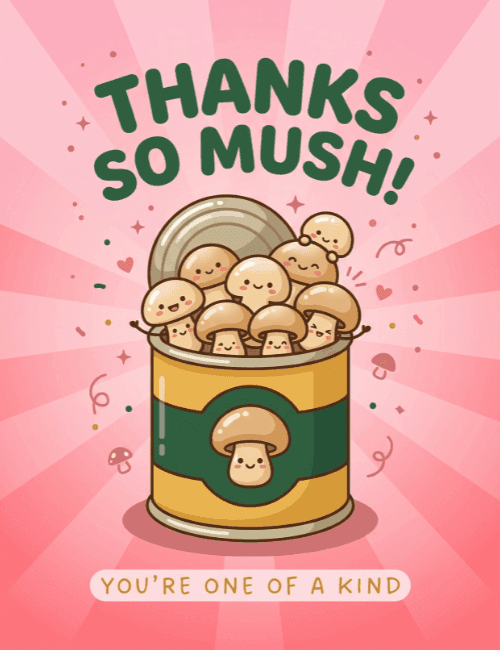 Thanks So Mush Cute Thank You Card