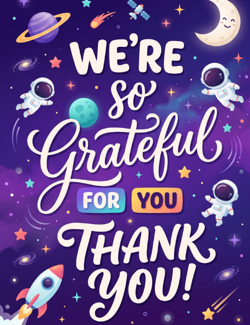 We're So Grateful For You Thank You Card