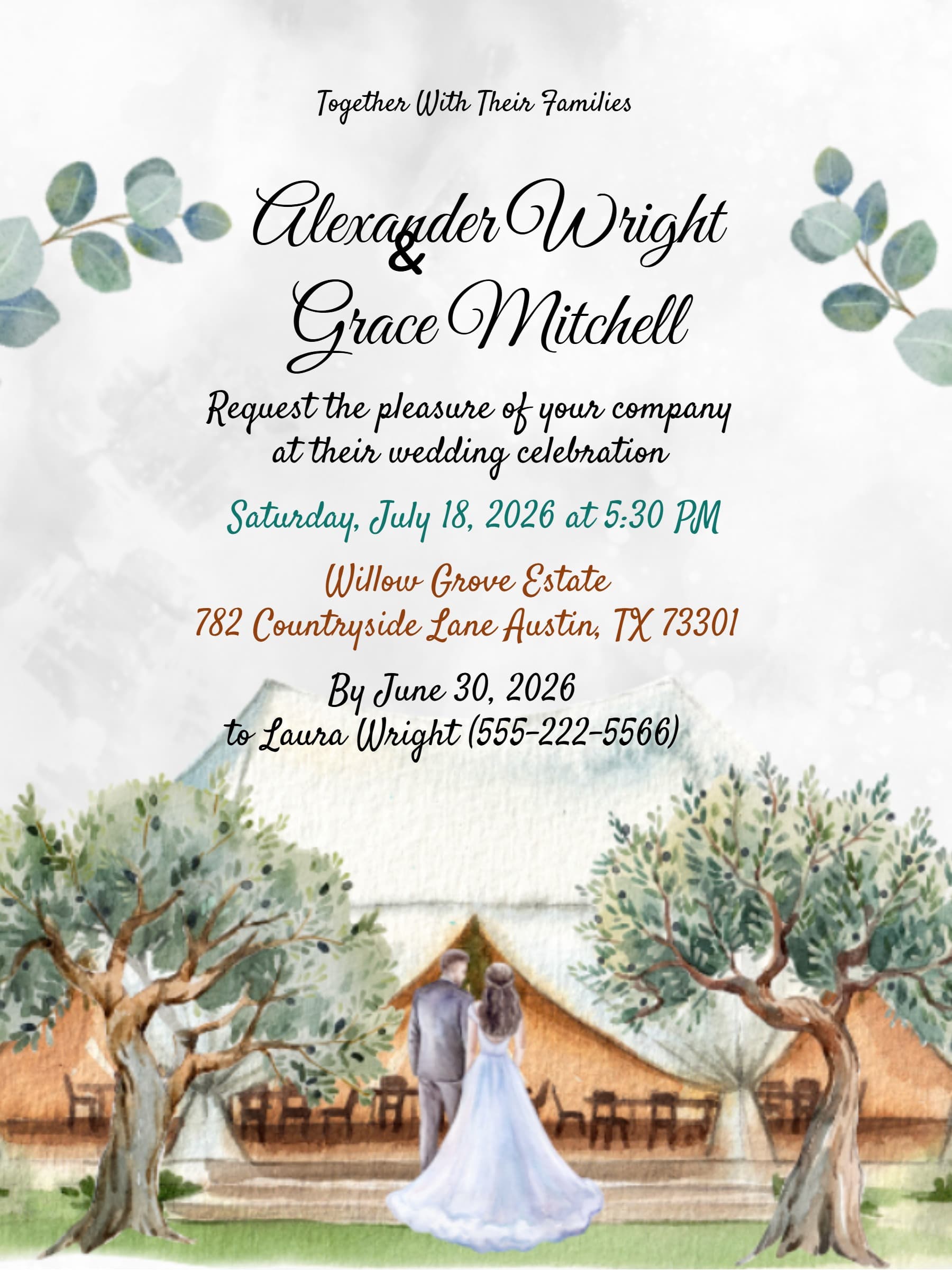 rustic wedding invite