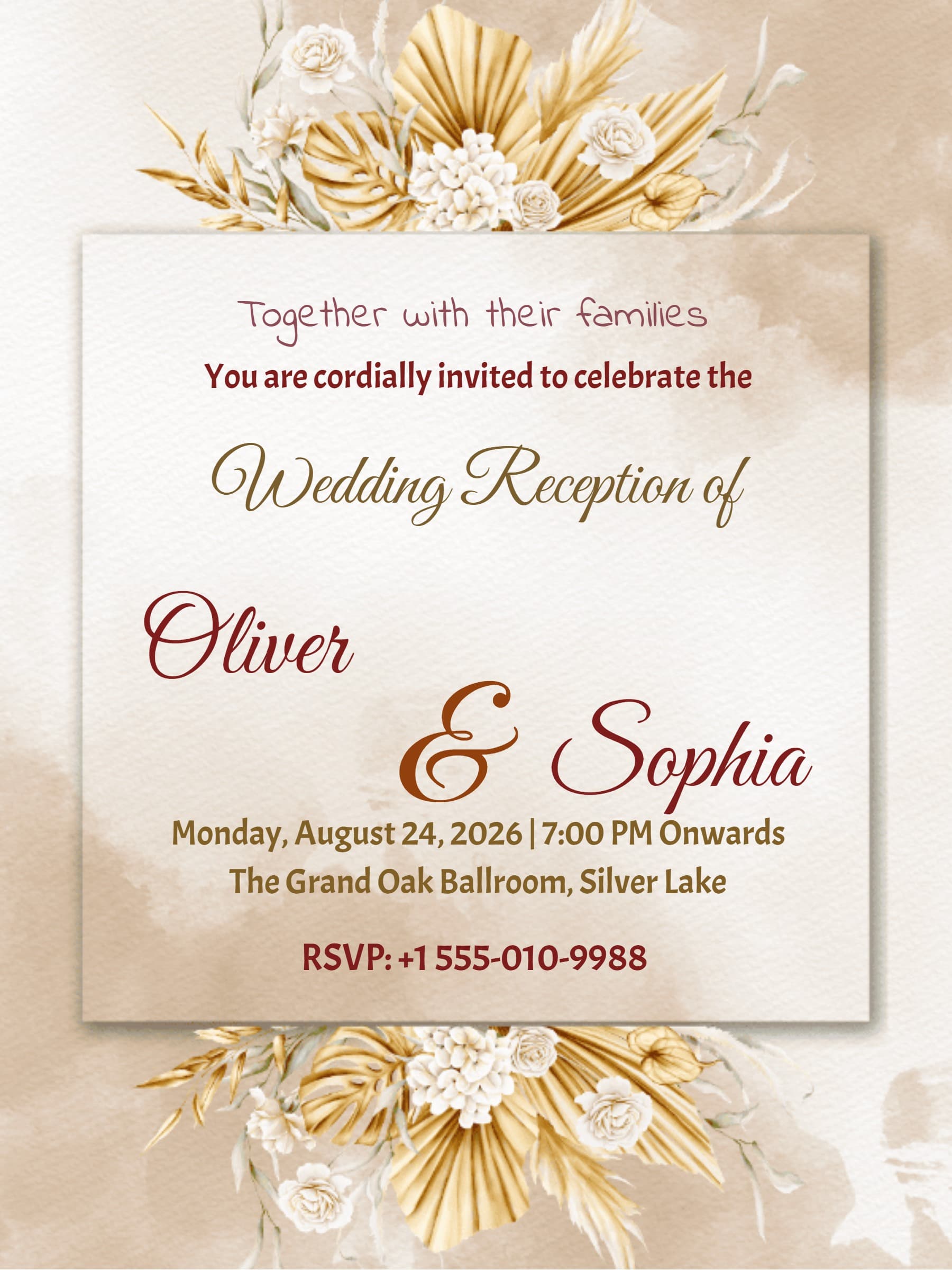 Boho Floral Wedding Reception Asset