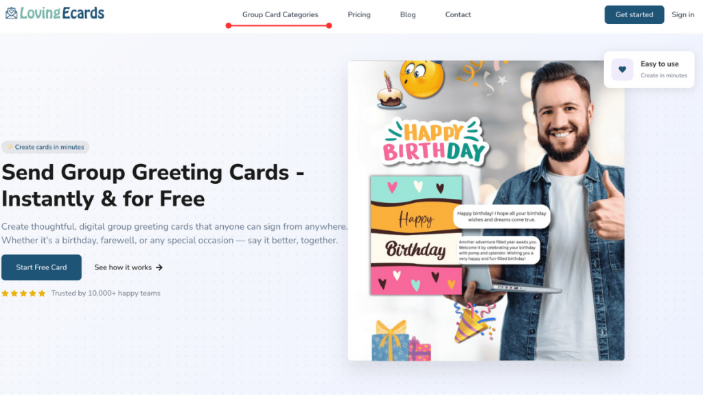 How to Create a Group Farewell Ecard Step 1